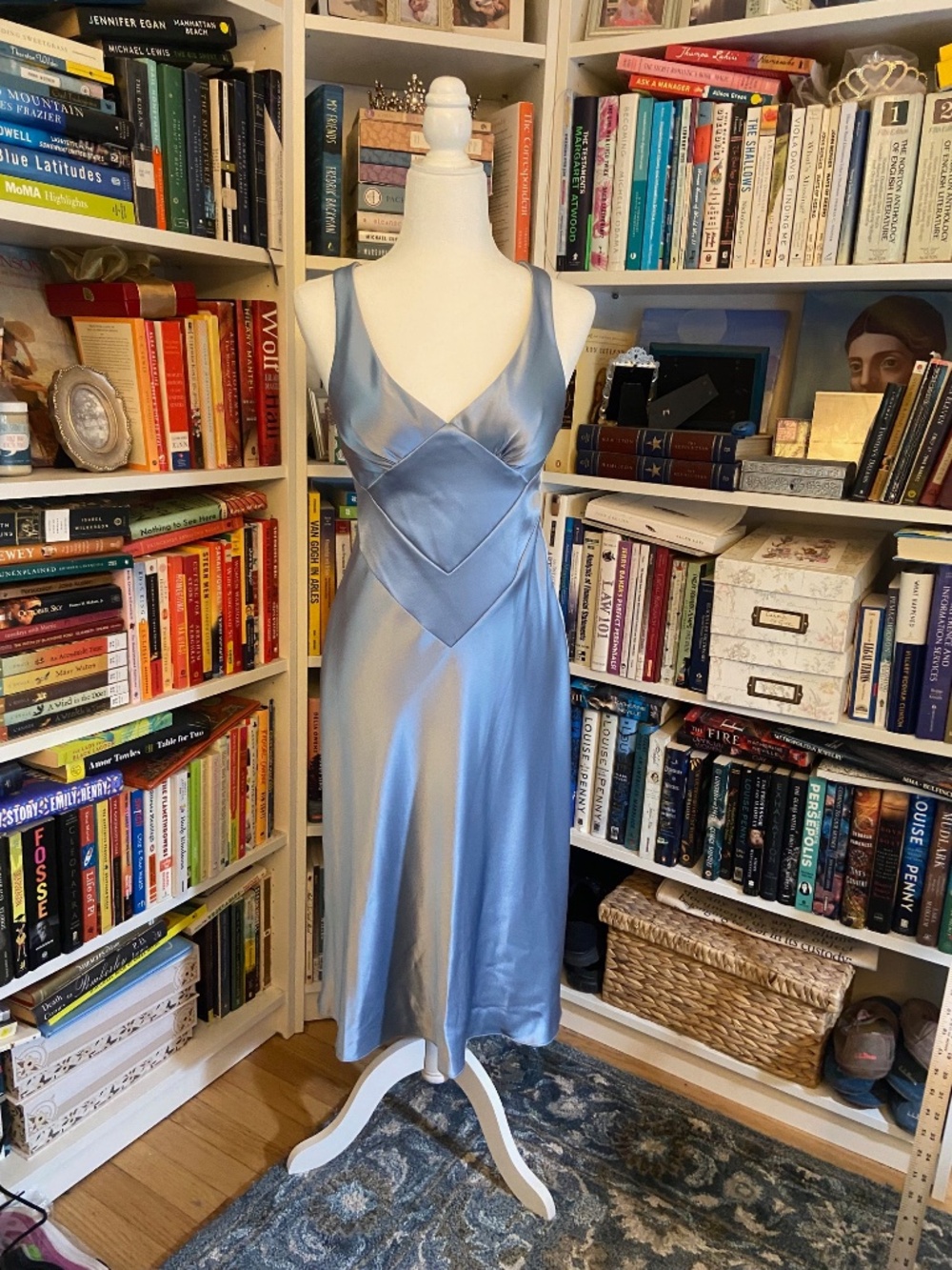 NWT - Sky Blue Bias Cut Formal Dress - Size 4